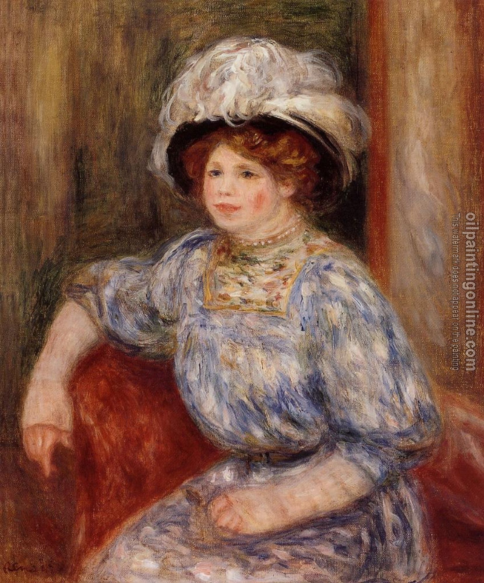Renoir, Pierre Auguste - Woman in Blue